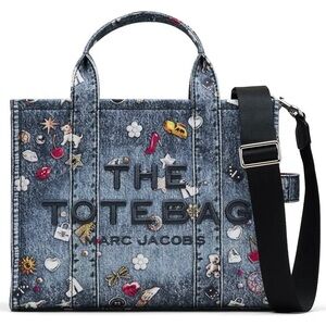 NWT Marc Jacobs Trompe L'Oeil Trinket Canvas Tote Bag Small